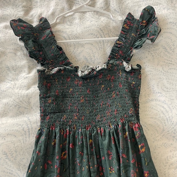 Hill House Ellie Nap Dress in Fleur Chintz Green - Picture 6 of 8
